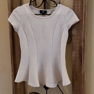 White peplum blouse